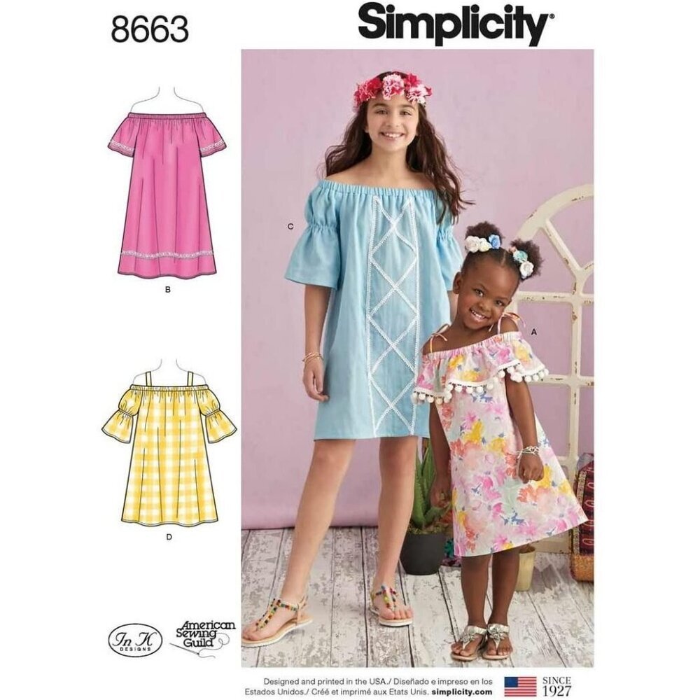 Simplicity Sewing Pattern 8663 Girls Dresses Size 3-6